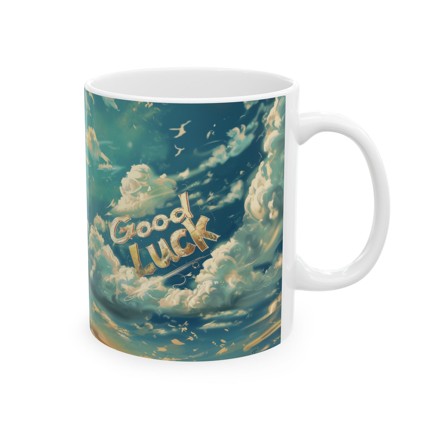 Ceramic Mug, (11oz, 15oz) - Good luck