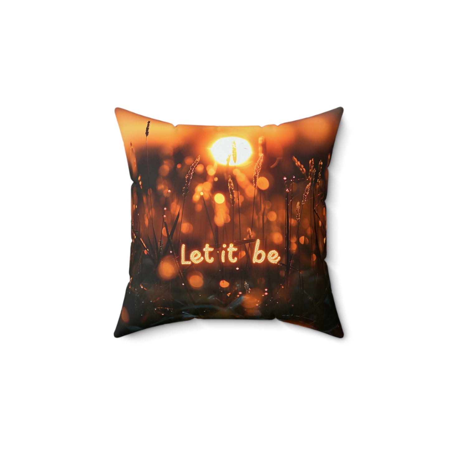 Spun Polyester Square Pillow - Let it be