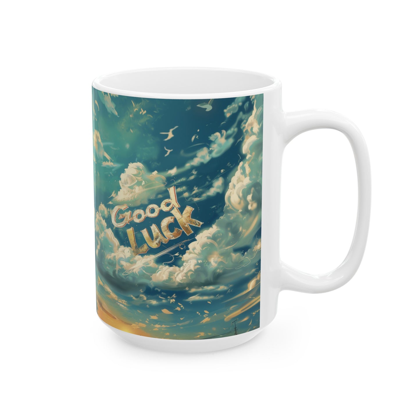 Ceramic Mug, (11oz, 15oz) - Good luck